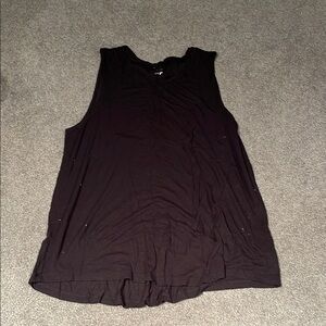 A New Day Relaxed Black and Purple Tank Top